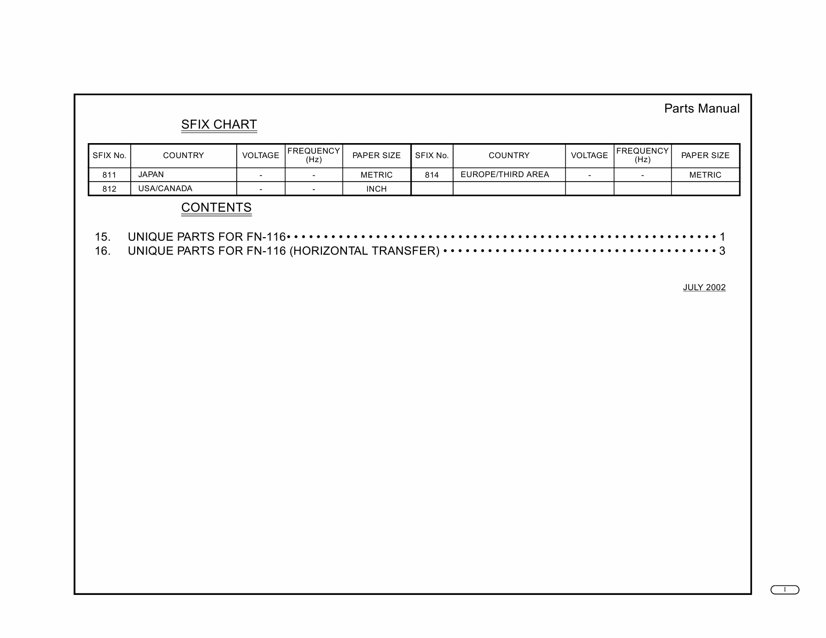 Konica-Minolta Options FN-116 Parts Manual-2